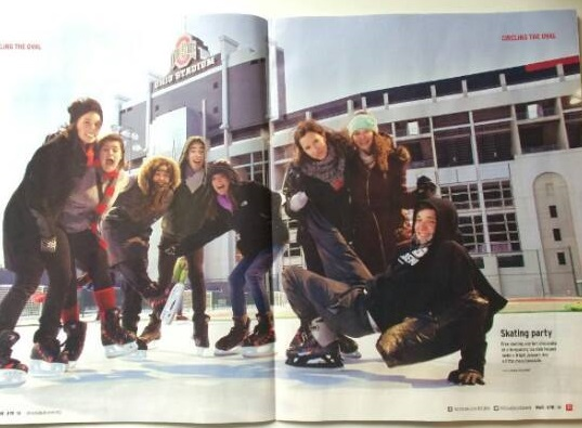 OTL members got their picture in the alumni magazine while skating during a community event