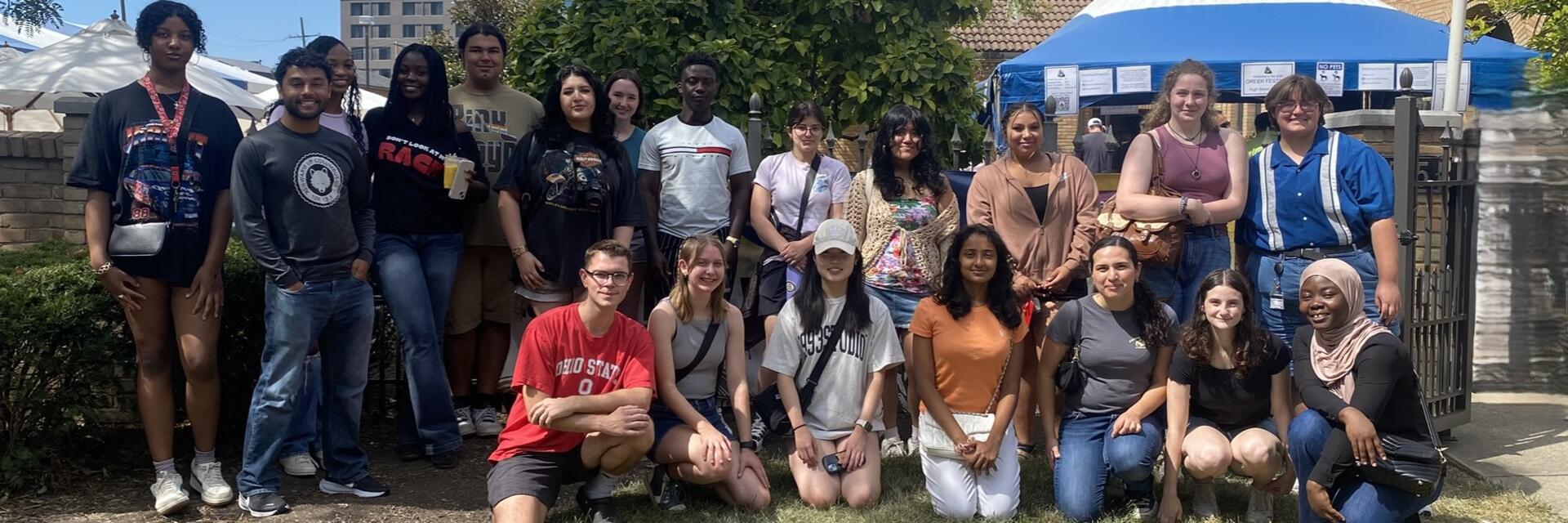 MUNDO students and staff group photo at the Columbus Greek Festival 2025