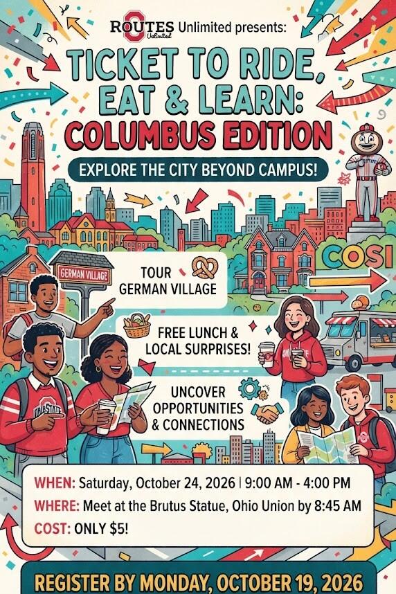 Flyer promoting the upcoming RU tour of German Village.